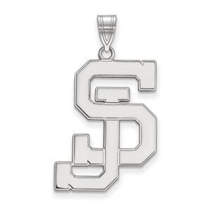 14k White Gold San Jose State XL Pendant